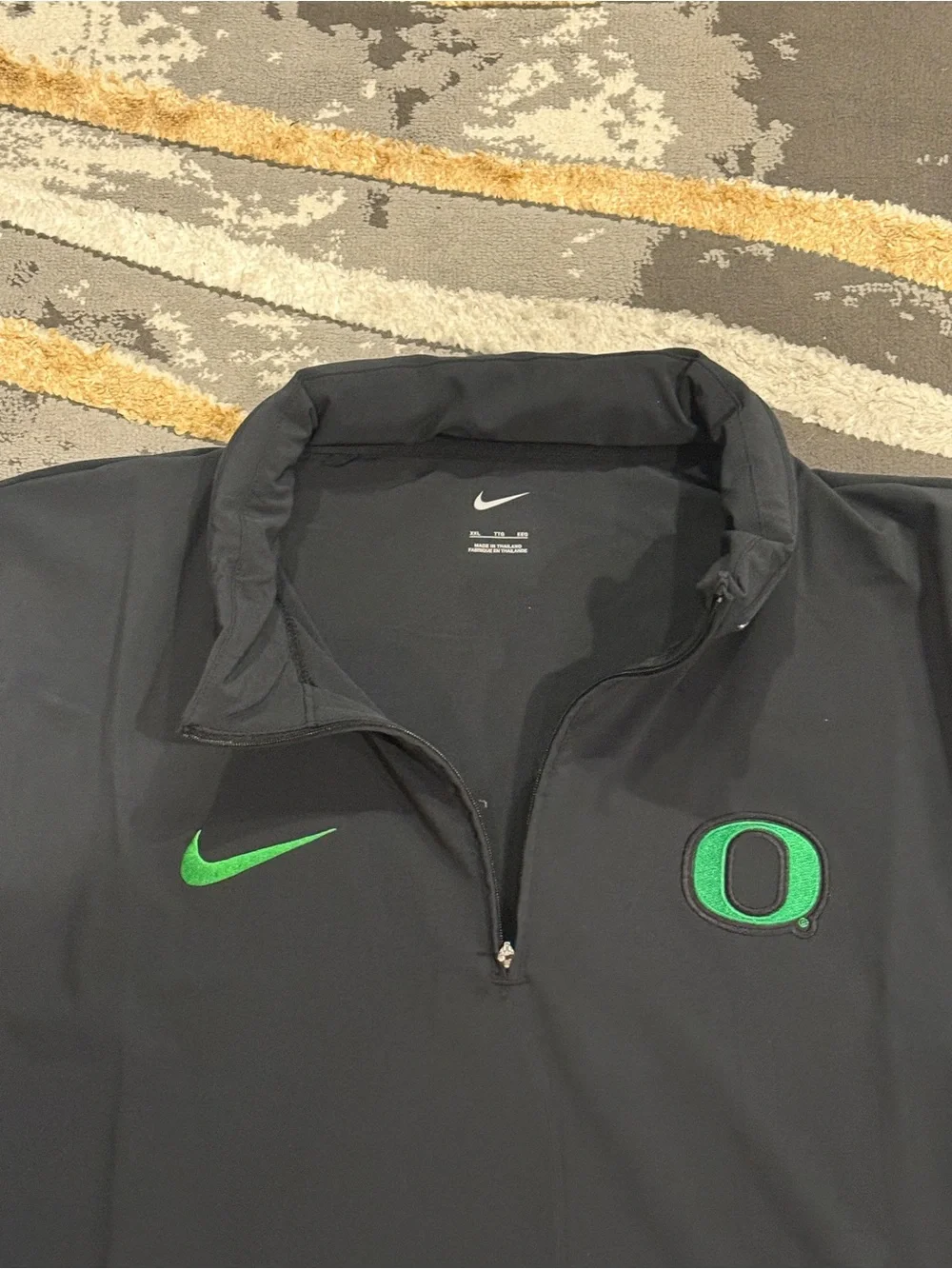 Nike Oregon Ducks NCAA Football Sideline Gray 1/2 Zip Windbreaker Jacket Men 2XL